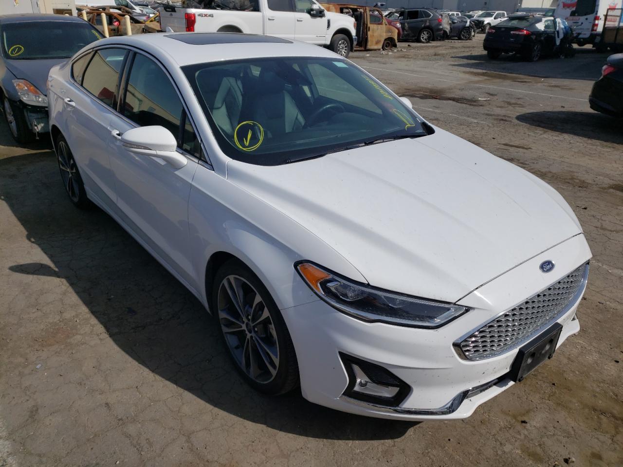 FORD FUSION TIT 2020 with VIN 3FA6P0D91LR130751 - Photo from auction