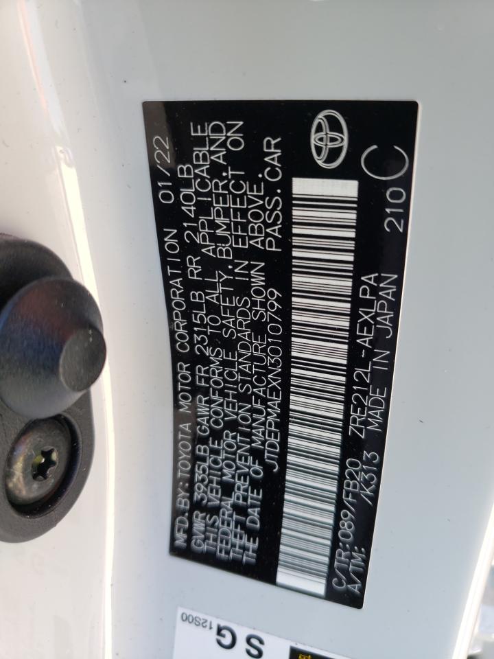 Photo 10 from auction – 2022 TOYOTA COROLLA LE with VIN JTDEPMAEXN3010799