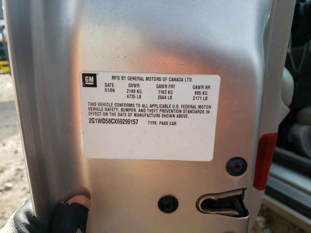 Photo 10 from auction – 2006 CHEVROLET IMPALA SUP with VIN 2G1WD58CX69299157