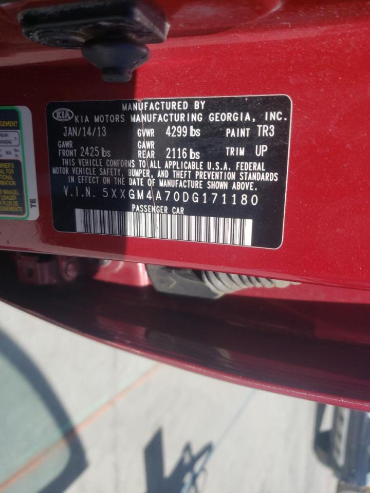 Photo 10 from auction – 2013 KIA OPTIMA LX with VIN 5XXGM4A70DG171180