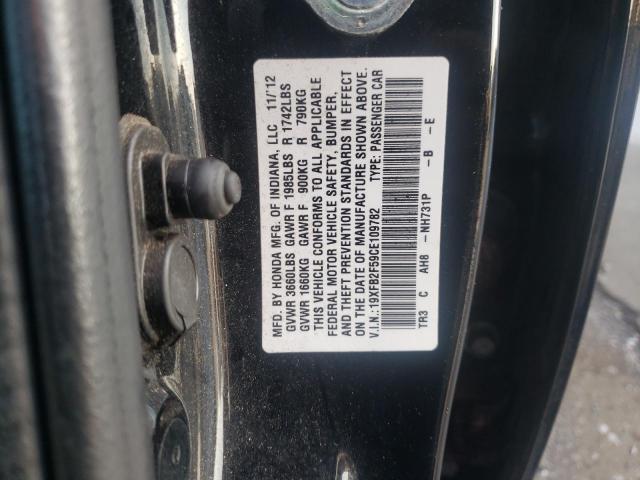 Photo 10 from auction – 2012 HONDA CIVIC LX with VIN 19XFB2F59CE109782