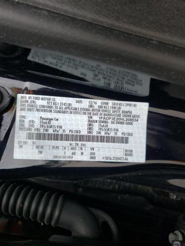 Photo 10 from auction – 2017 FORD FOCUS S with VIN 1FADP3E20HL208534