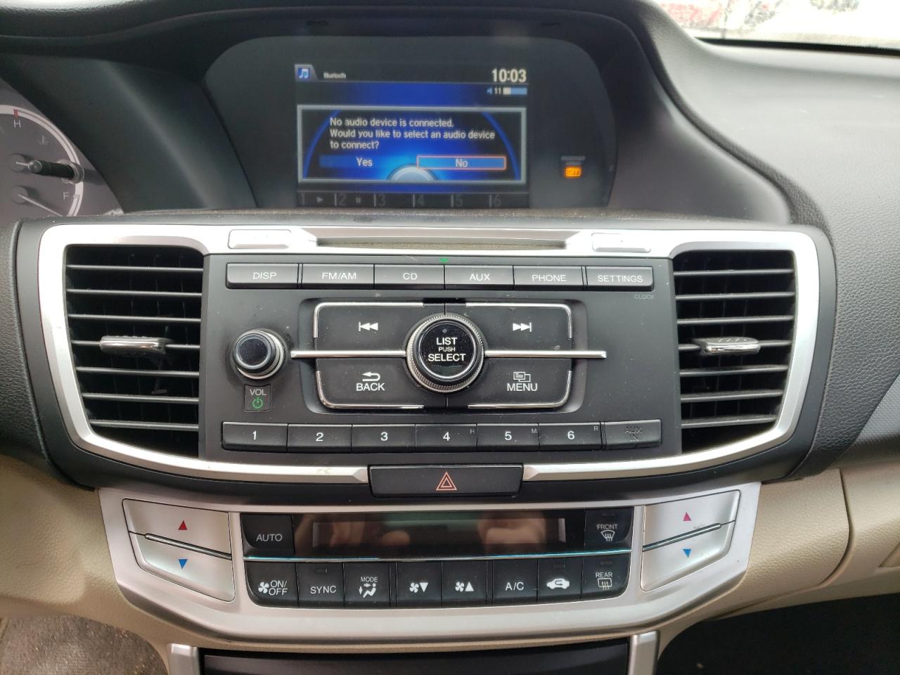Photo 9 from auction – 2014 HONDA ACCORD LX with VIN 1HGCR2F33EA060583