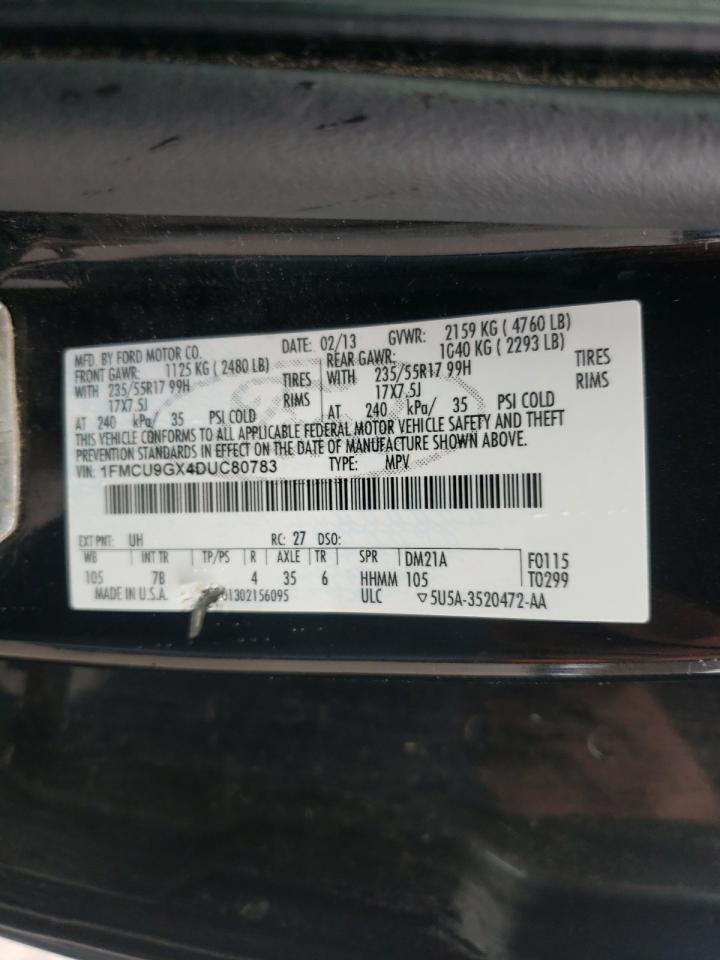 Photo 10 from auction – 2013 FORD ESCAPE SE with VIN 1FMCU9GX4DUC80783