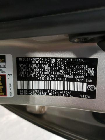 Photo 10 from auction – 2015 TOYOTA AVALON XLE with VIN 4T1BK1EB7FU168461