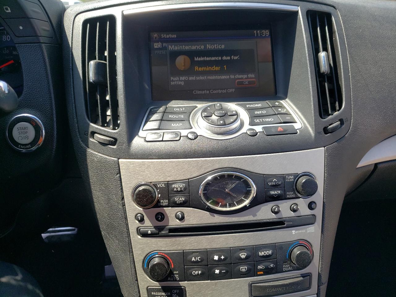 Photo 9 from auction – 2007 INFINITI G35 with VIN JNKBV61E67M717348