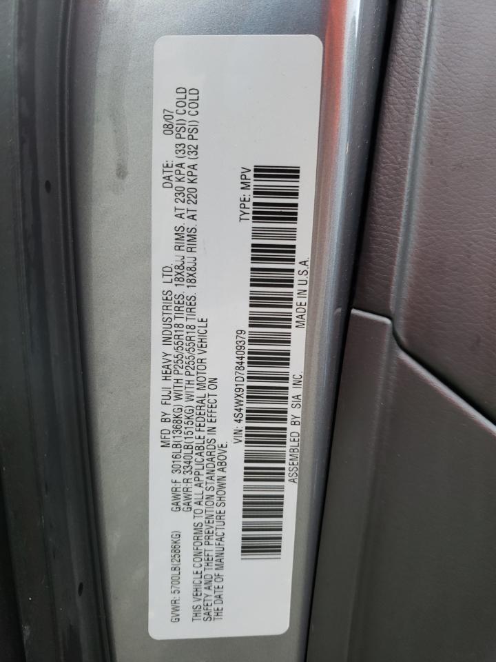 Photo 10 from auction – 2008 SUBARU TRIBECA with VIN 4S4WX91D784409379