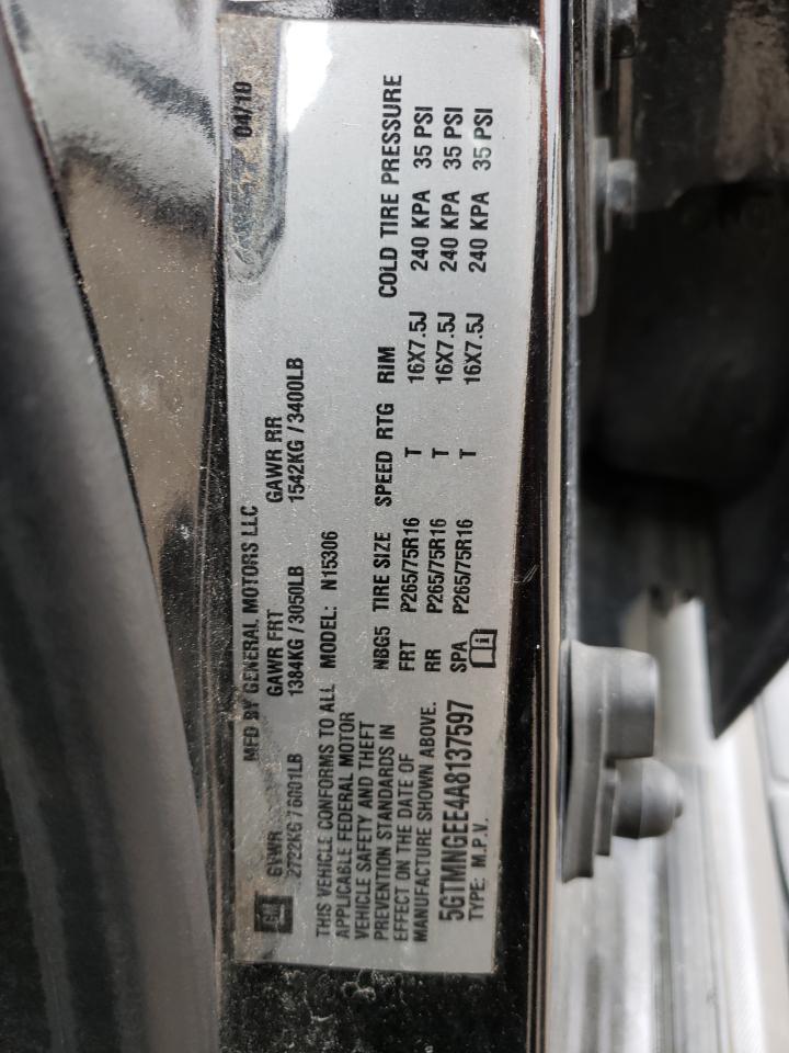 Photo 10 from auction – 2010 HUMMER H3 with VIN 5GTMNGEE4A8137597