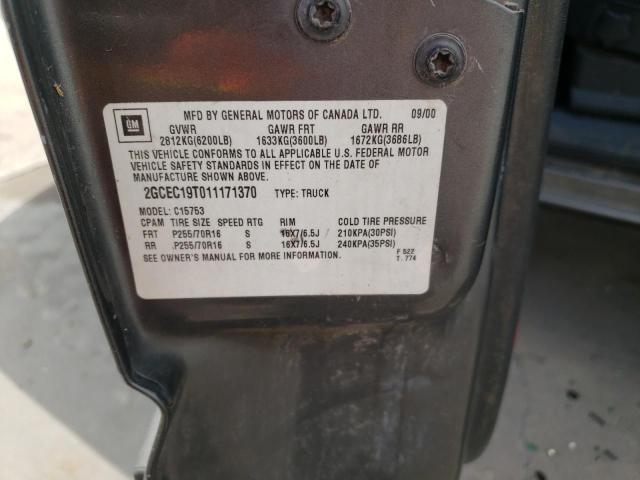 Photo 10 from auction – 2001 CHEVROLET SILVERADO with VIN 2GCEC19T011171370