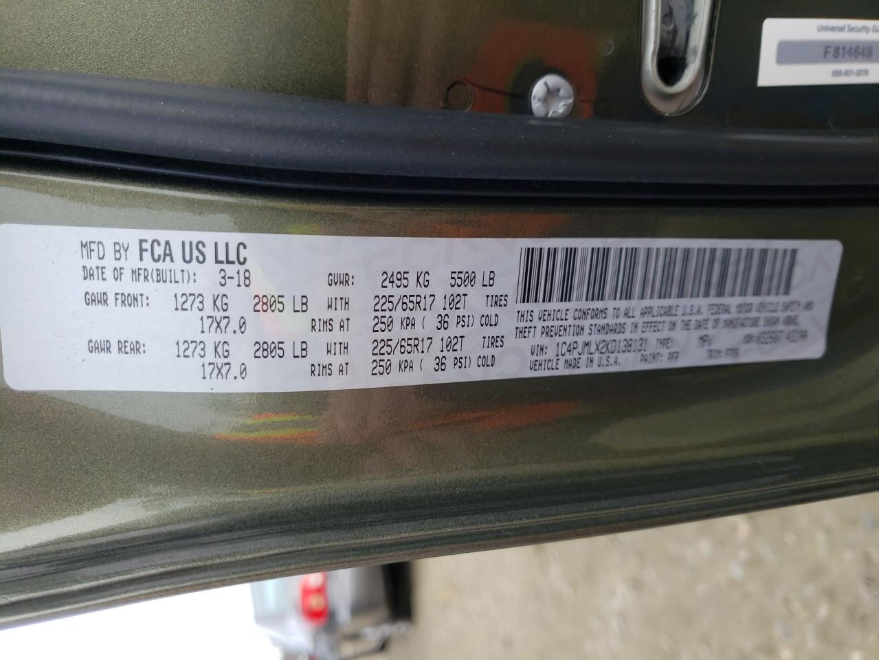 Photo 10 from auction – 2019 JEEP CHEROKEE L with VIN 1C4PJMLX2KD138131