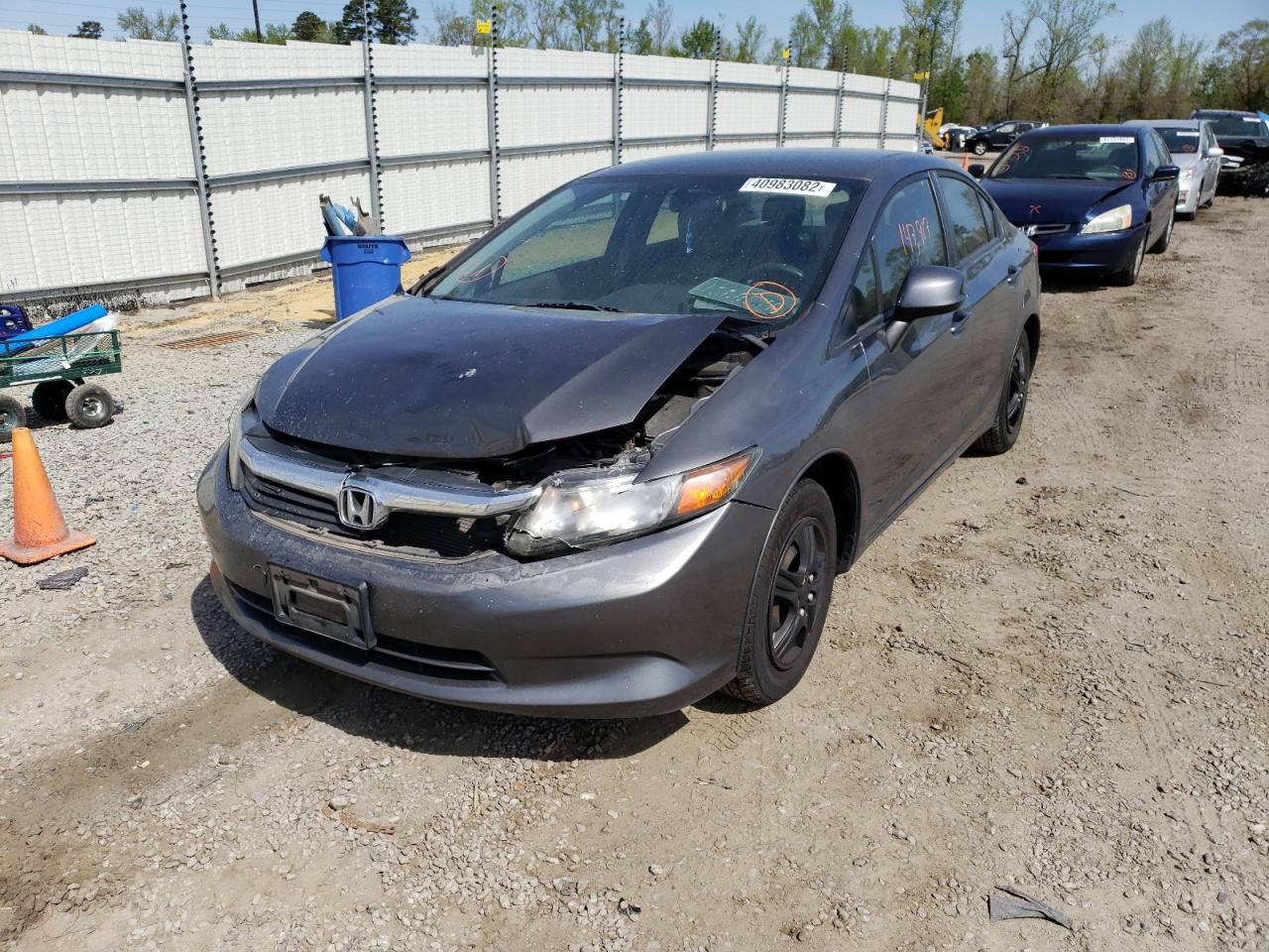 Photo 2 from auction – 2012 HONDA CIVIC LX with VIN 2HGFB2F52CH605609