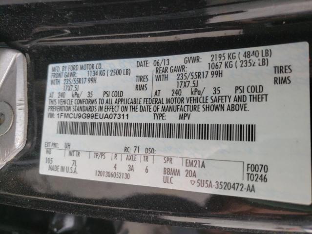 Photo 10 from auction – 2014 FORD ESCAPE SE with VIN 1FMCU9G99EUA07311