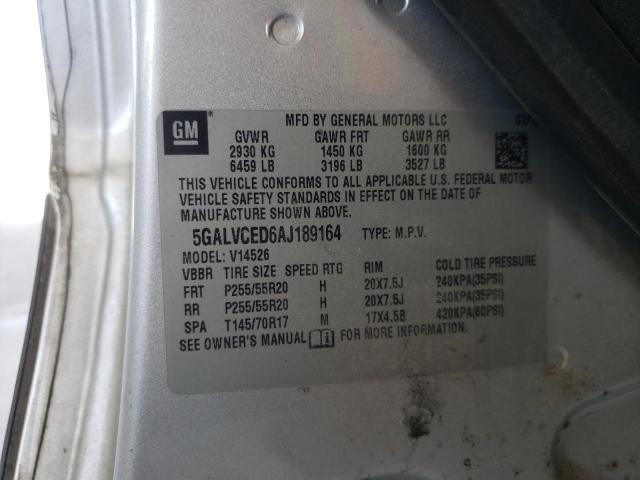 Photo 10 from auction – 2010 BUICK ENCLAVE CX with VIN 5GALVCED6AJ189164