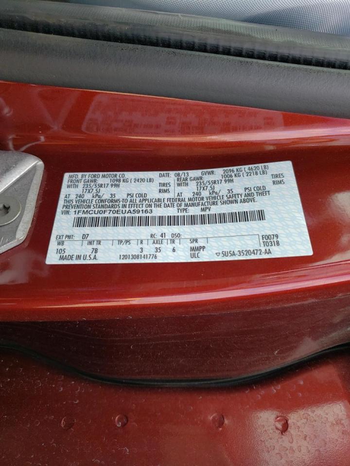 Photo 10 from auction – 2014 FORD ESCAPE S with VIN 1FMCU0F70EUA59163