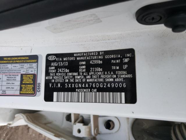 Photo 10 from auction – 2013 KIA OPTIMA EX with VIN 5XXGN4A76DG249006