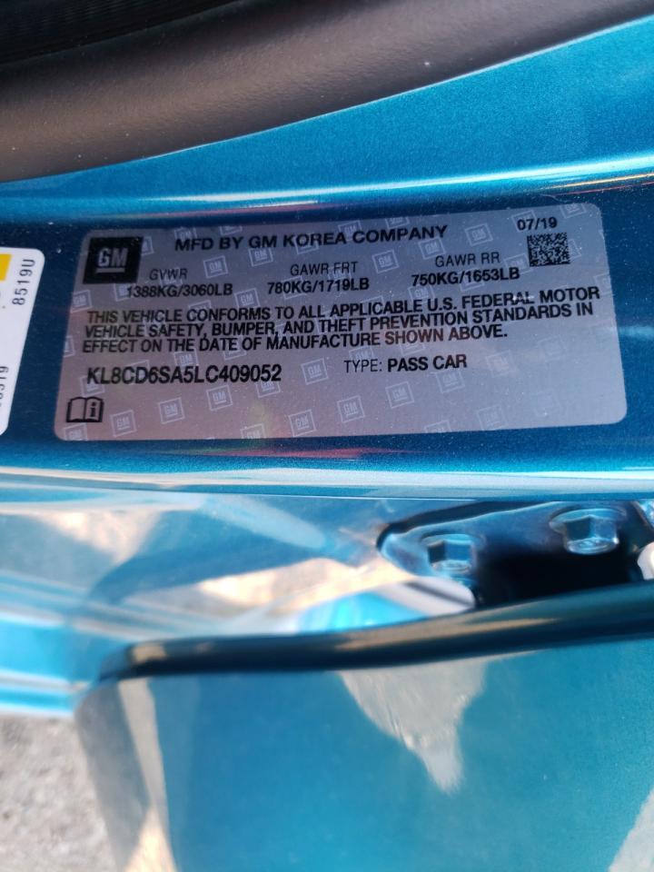Photo 10 from auction – 2020 CHEVROLET SPARK 1LT with VIN KL8CD6SA5LC409052