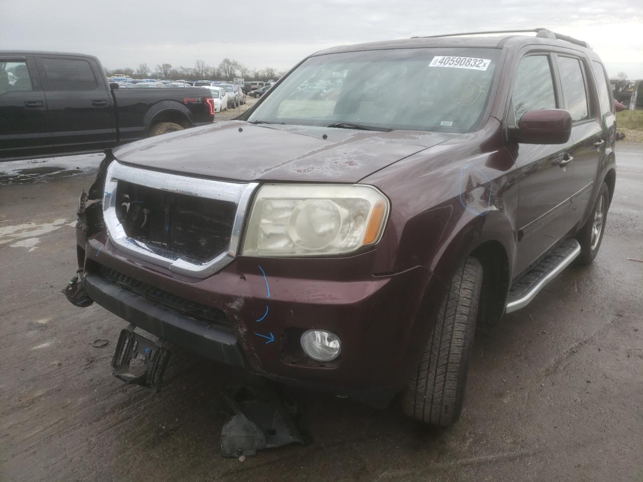 Photo 2 from auction – 2010 HONDA PILOT EXL with VIN 5FNYF4H56AB002802