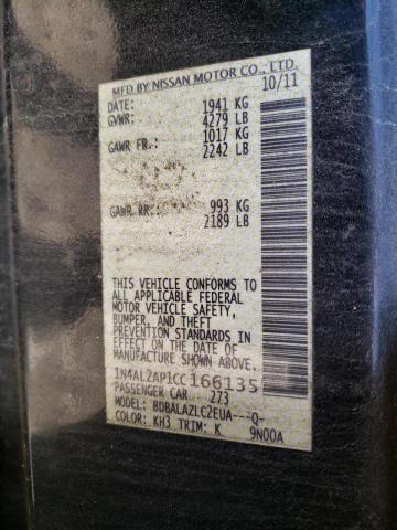 Photo 10 from auction – 2012 NISSAN ALTIMA BAS with VIN 1N4AL2AP1CC166135
