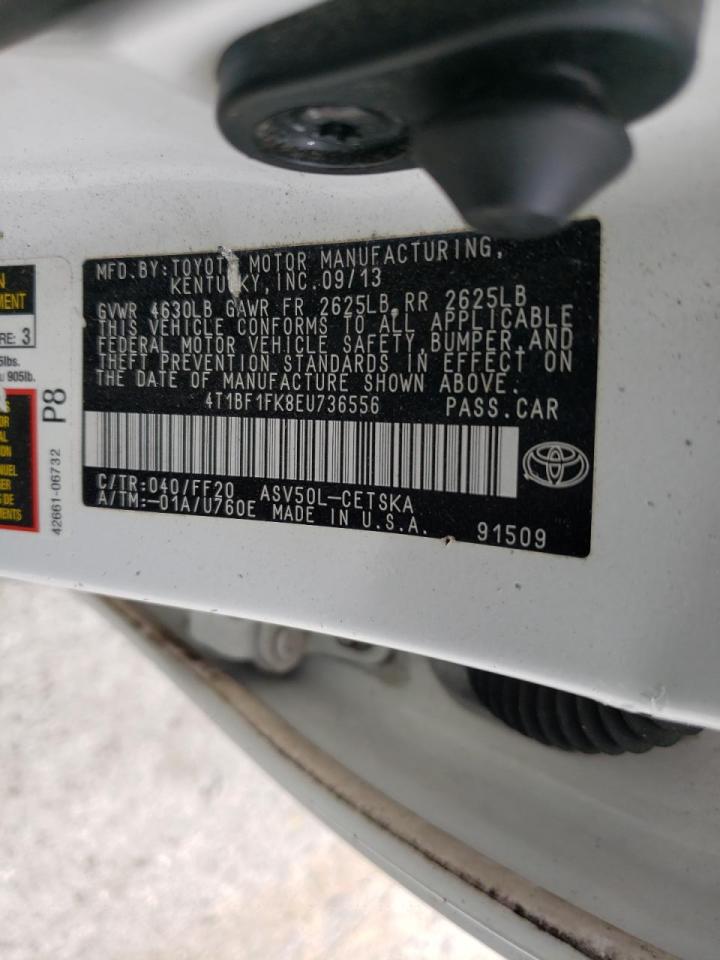 Photo 10 from auction – 2014 TOYOTA CAMRY L with VIN 4T1BF1FK8EU736556