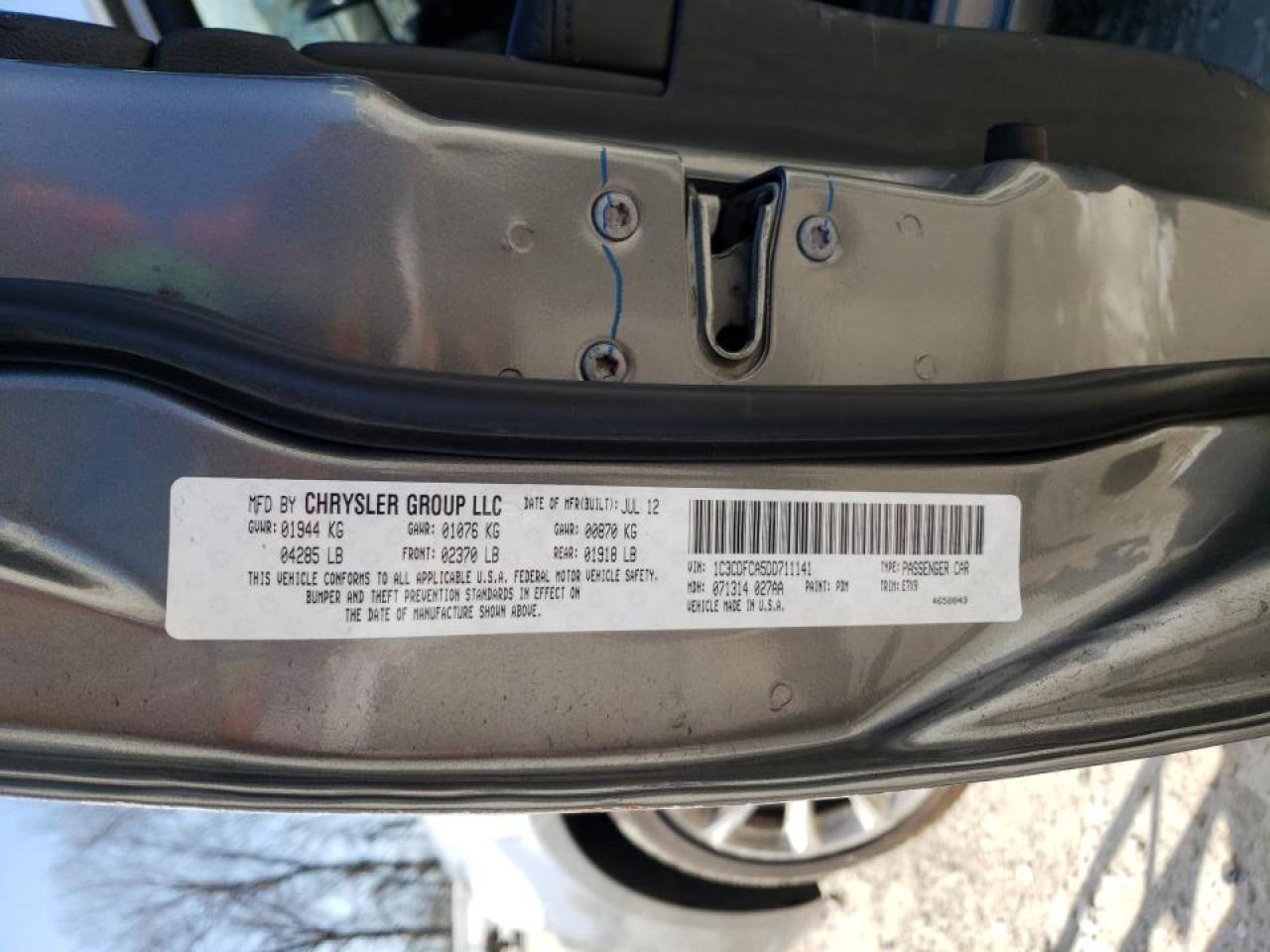 Photo 10 from auction – 2013 DODGE DART LIMIT with VIN 1C3CDFCA5DD711141