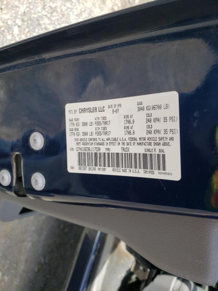 Photo 10 from auction – 2008 DODGE RAM 1500 S with VIN 1D7HU18238J117330