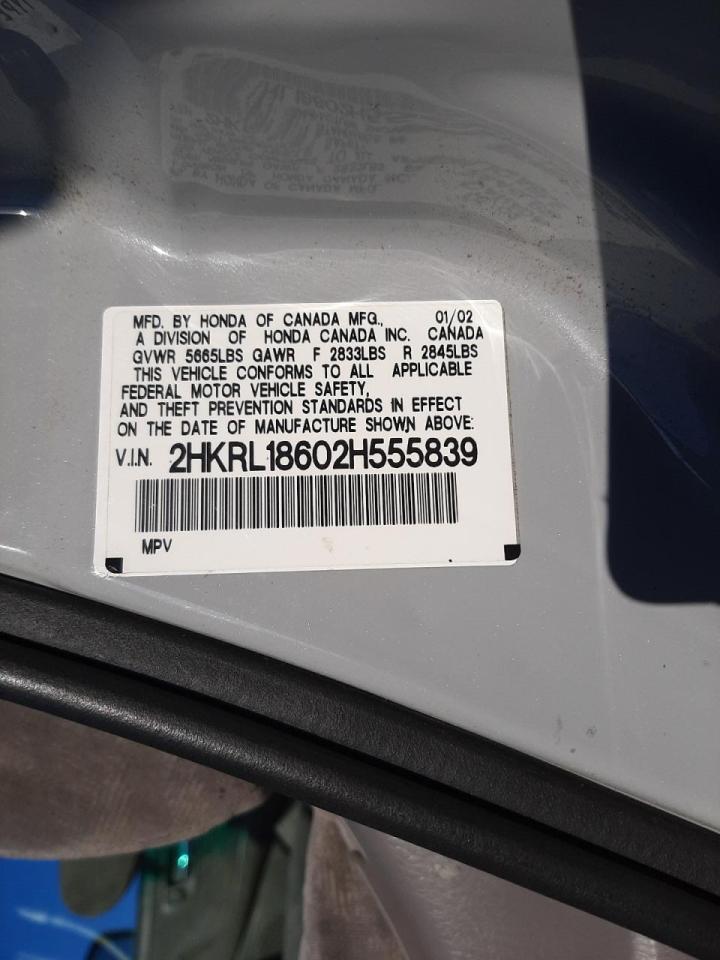 Photo 10 from auction – 2002 HONDA ODYSSEY EX with VIN 2HKRL18602H555839