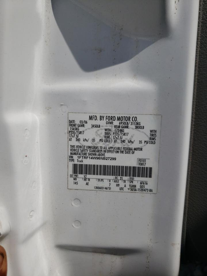 Photo 10 from auction – 2006 FORD F150 with VIN 1FTRF14W96NB27299
