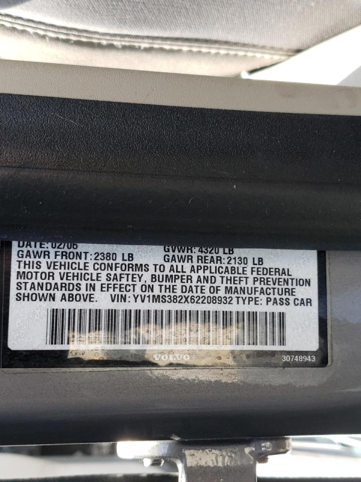 Photo 10 from auction – 2006 VOLVO S40 2.4I with VIN YV1MS382X62208932