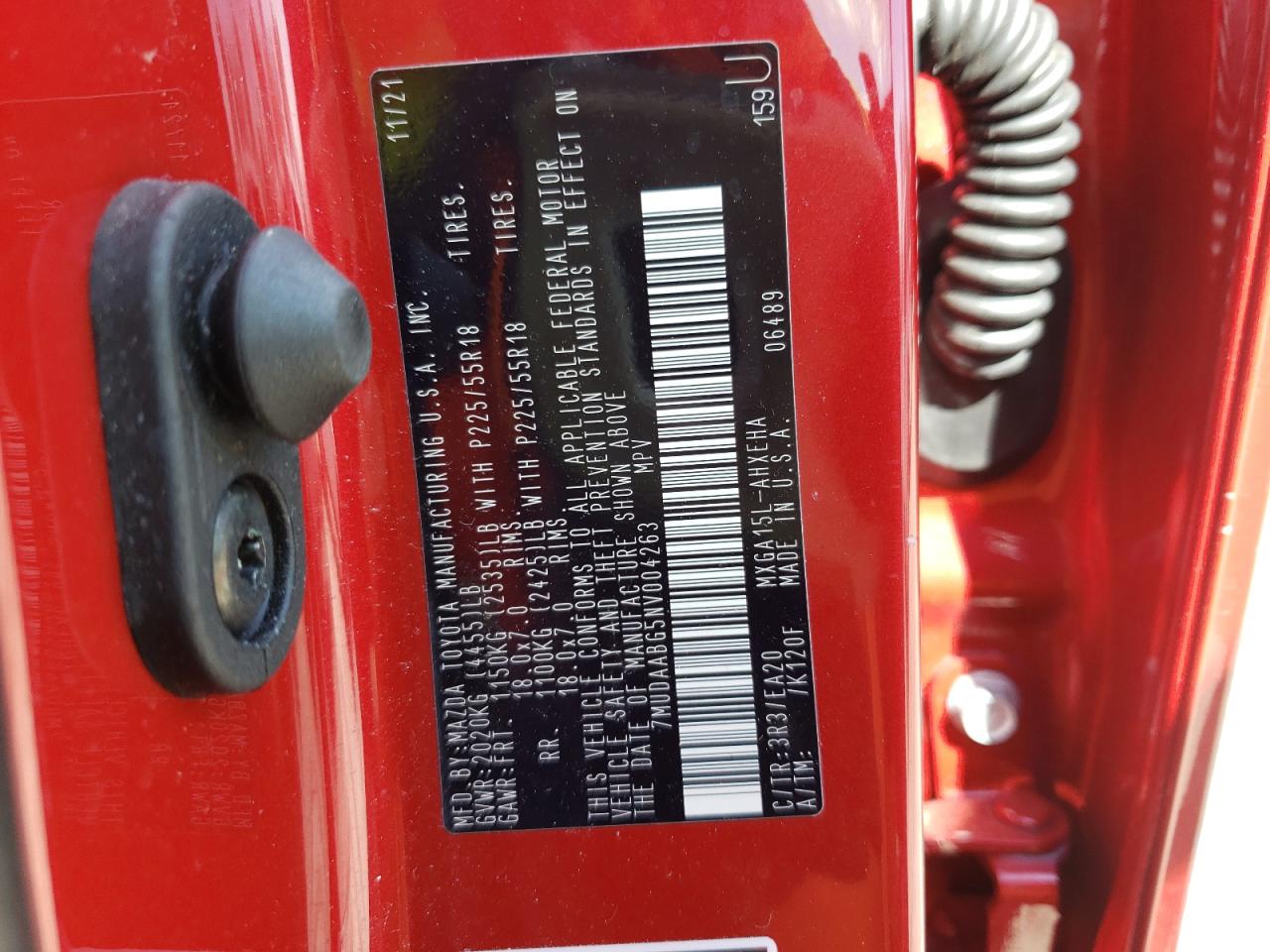 Photo 10 from auction – 2022 TOYOTA COROLLA CR with VIN 7MUDAABG5NV004263