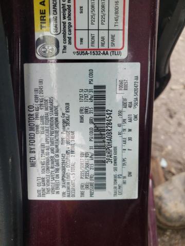 Photo 10 from auction – 2011 FORD FUSION SE with VIN 3FAHP0HA0BR284542