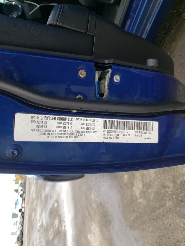 Photo 10 from auction – 2012 CHRYSLER 300 with VIN 2C3CCAAG6CH312155
