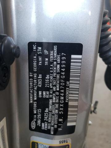 Photo 10 from auction – 2015 KIA OPTIMA LX with VIN 5XXGM4A70FG449997