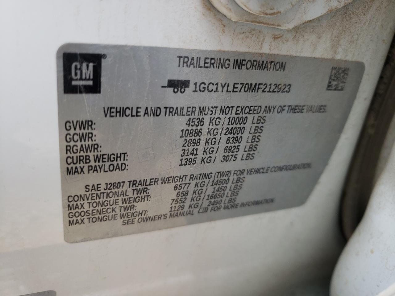 Photo 10 from auction – 2021 CHEVROLET SILVERADO with VIN 1GC1YLE70MF212923