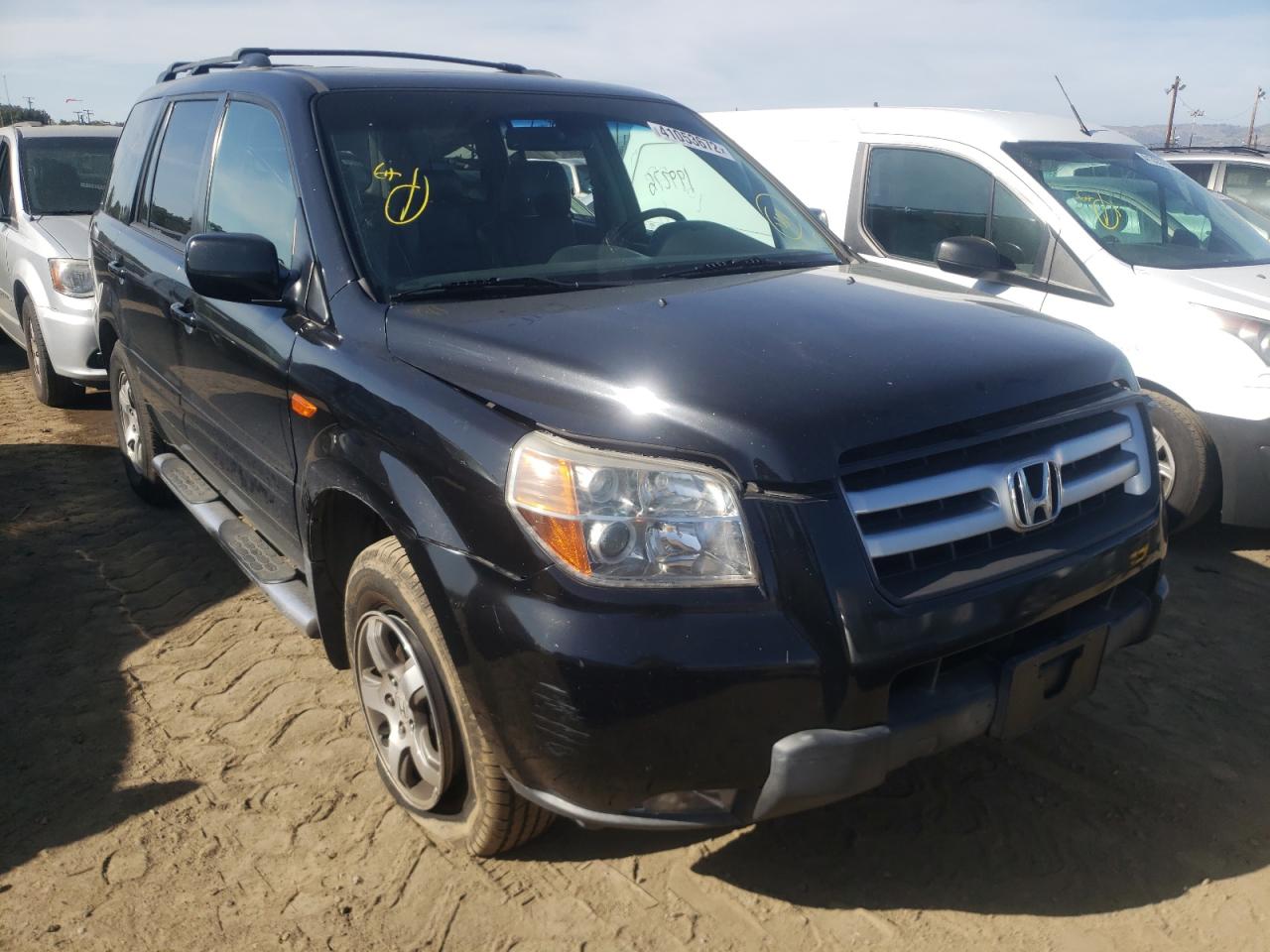 HONDA PILOT EXL 2007 with VIN 5FNYF18687B031654 - Photo from auction