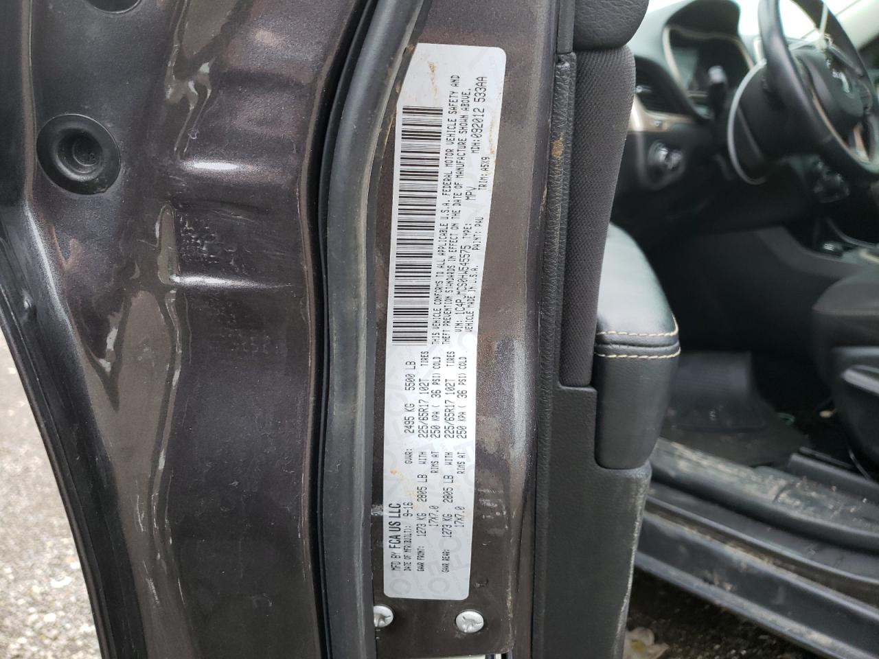 Photo 10 from auction – 2017 JEEP CHEROKEE L with VIN 1C4PJMCS0HW545575