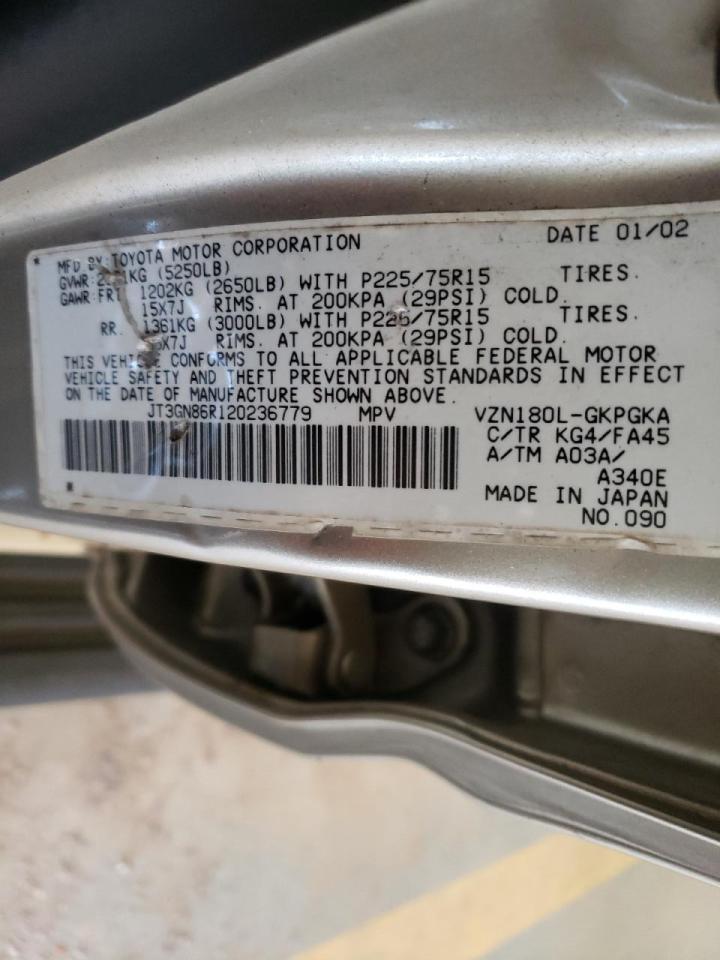 Photo 10 from auction – 2002 TOYOTA 4RUNNER SR with VIN JT3GN86R120236779
