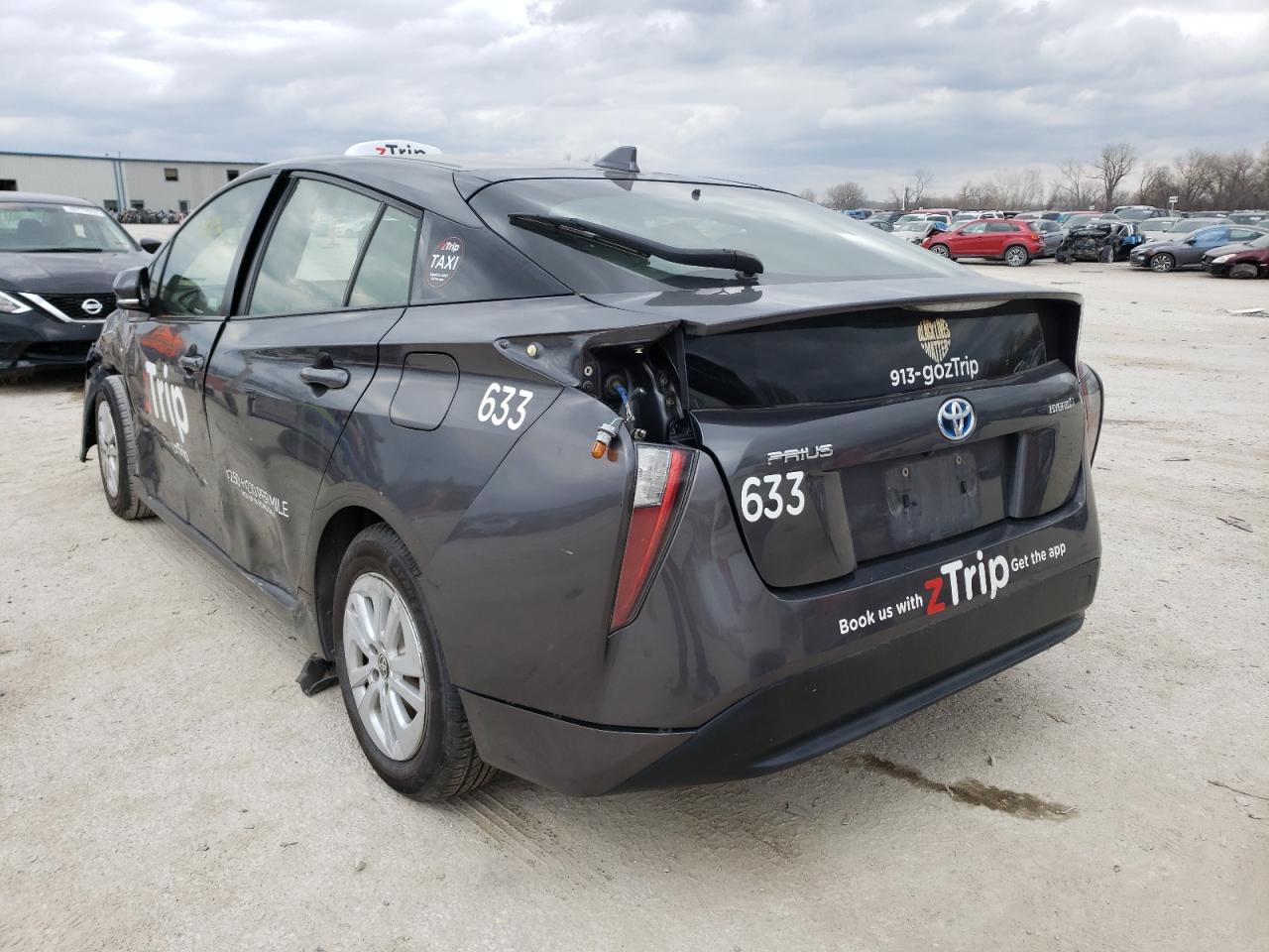 Photo 3 from auction – 2016 TOYOTA PRIUS with VIN JTDKBRFU1G3517964