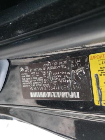 Photo 10 from auction – 2007 BMW 335 I with VIN WBAWB73547P036034