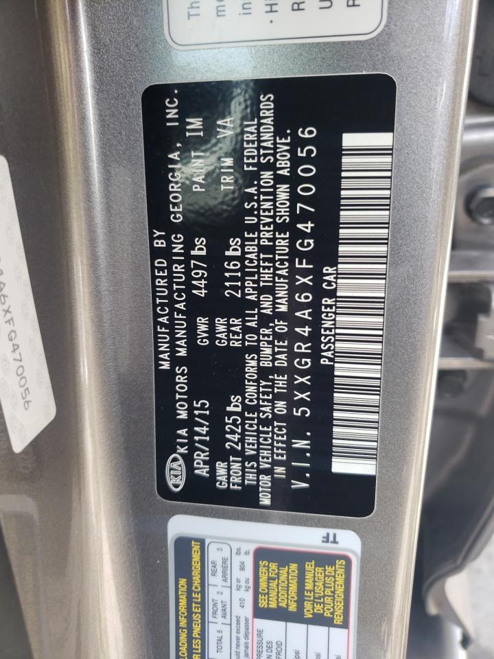 Photo 10 from auction – 2015 KIA OPTIMA SX with VIN 5XXGR4A6XFG470056