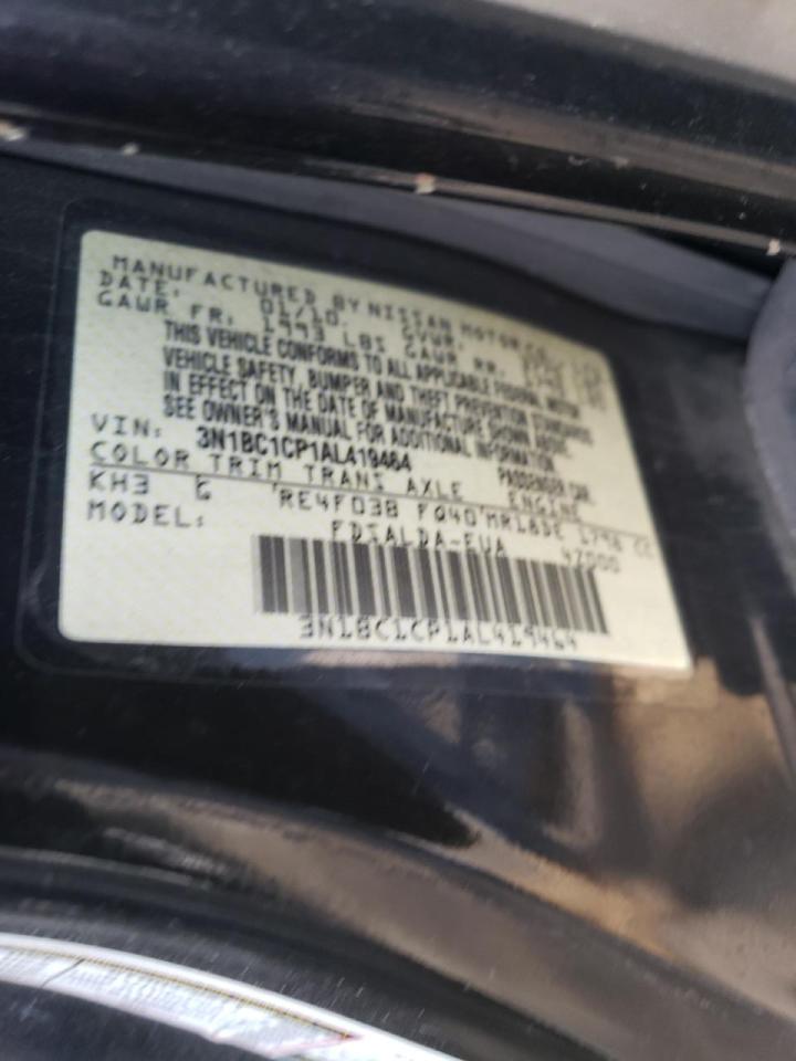 Photo 10 from auction – 2010 NISSAN VERSA S with VIN 3N1BC1CP1AL419464