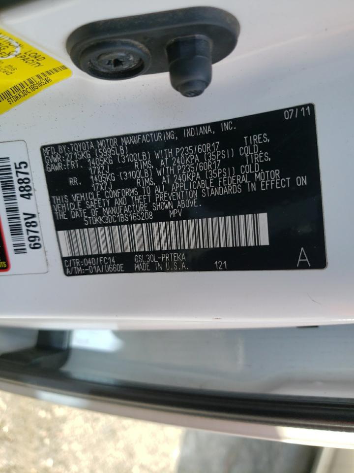 Photo 10 from auction – 2011 TOYOTA SIENNA LE with VIN 5TDKK3DC1BS165208