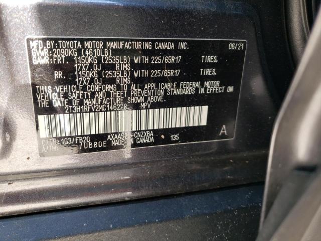 Photo 10 from auction – 2021 TOYOTA RAV4 LE with VIN 2T3H1RFV2MC146278