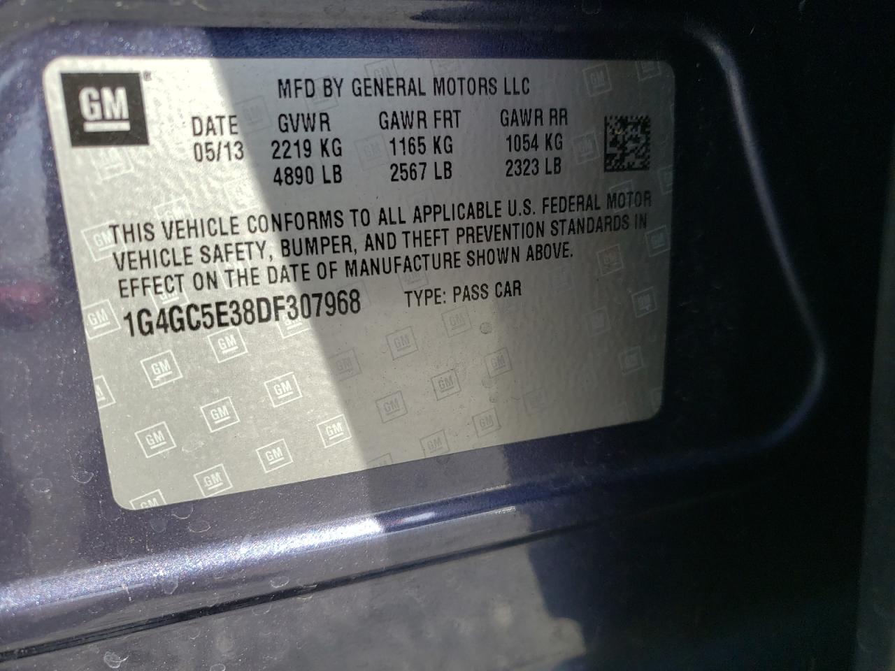 صورة رقم 20 من المزاد - 2013 BUICK LACROSSE مع VIN 1G4GC5E38DF307968