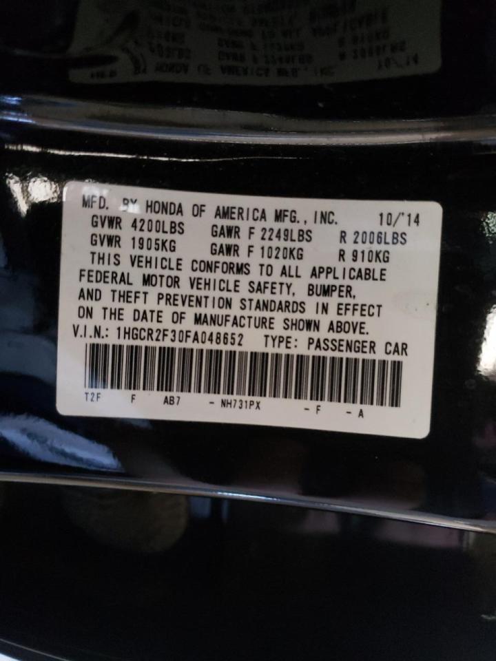 Photo 10 from auction – 2015 HONDA ACCORD LX with VIN 1HGCR2F30FA048652