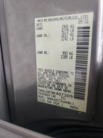 Photo 10 from auction – 2011 NISSAN ALTIMA BAS with VIN 1N4AL2AP2BN407509