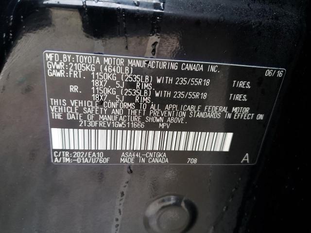 Photo 10 from auction – 2016 TOYOTA RAV4 LIMIT with VIN 2T3DFREV1GW511666