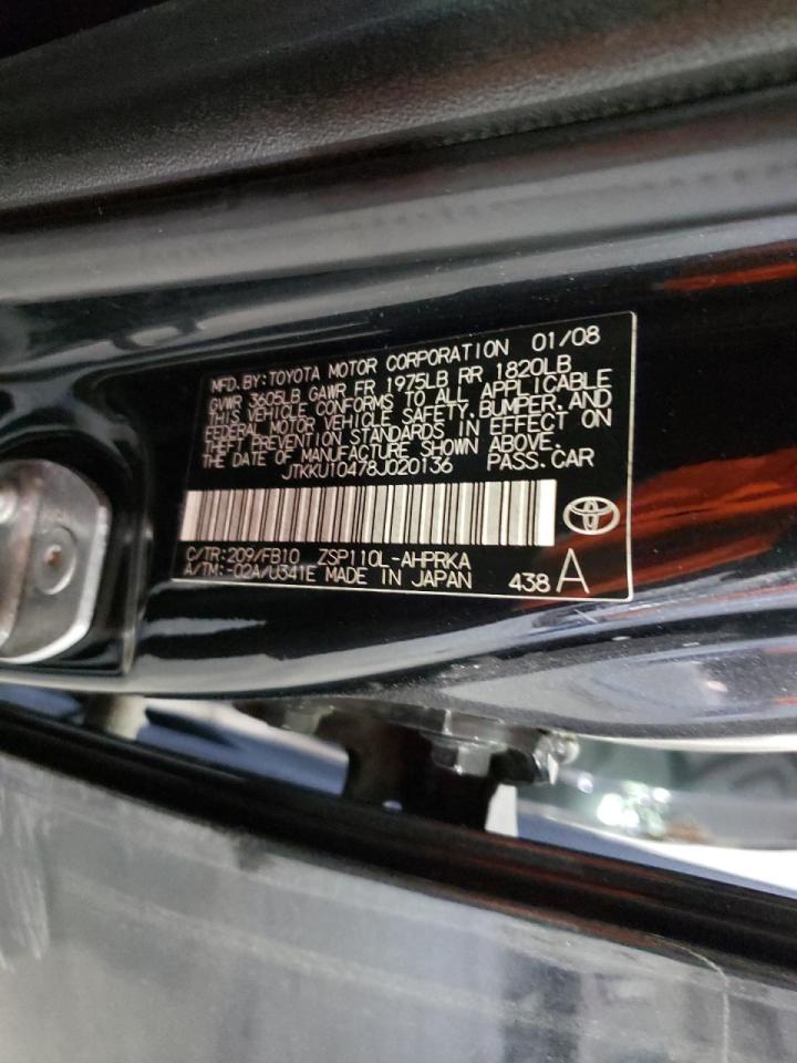 Photo 10 from auction – 2008 TOYOTA SCION XD with VIN JTKKU10478J020136
