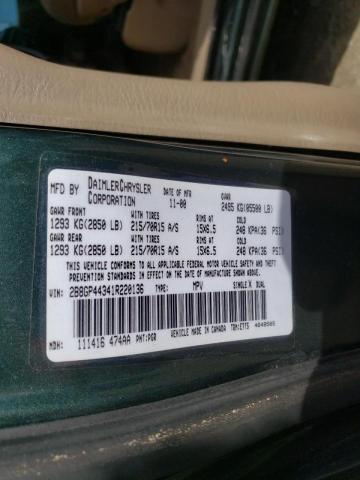 Photo 10 from auction – 2001 DODGE GRAND CARA with VIN 2B8GP44341R220136