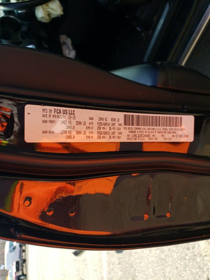 Photo 10 from auction – 2015 DODGE DURANGO LI with VIN 1C4RDJDG9FC244925