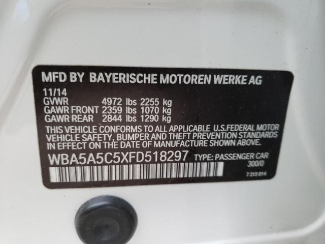 Photo 10 from auction – 2015 BMW 528 I with VIN WBA5A5C5XFD518297